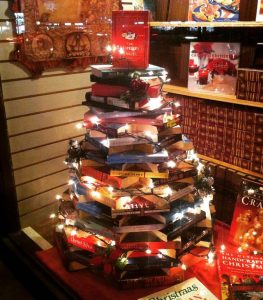 A tree made from books