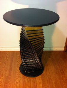 Table made from encyclopedias